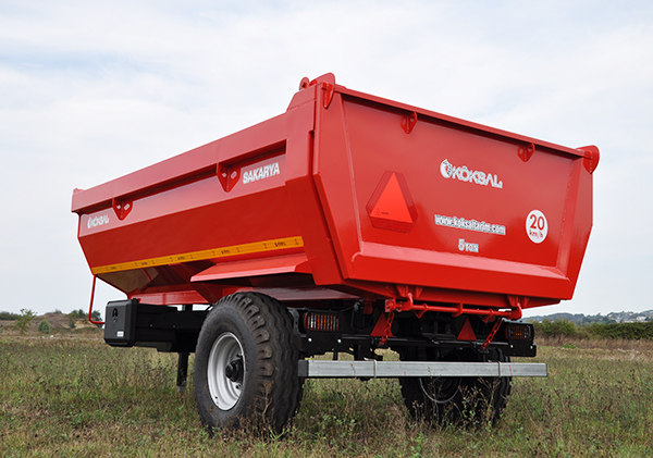 Tek Dingil İki Lastik Havuz Kasa Geri Damperli Römorklar