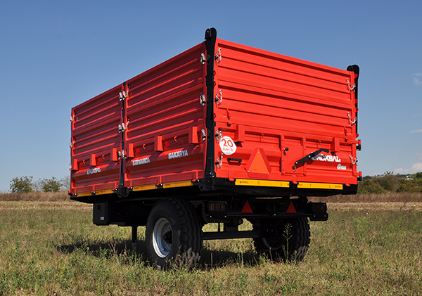 Tek Dingil İki Lastik Sac Kasa Arkaya Damperli Römorklar